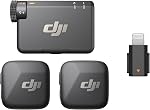 DJI Mic Mini (2 TX + 1 RX + boîtier de chargement), microphone lavalier sans fil pour appareil photo/iPhone/Android, ultraléger, audio riche en détails, 48h d'utilisation, réduction du bruit, limitation automatique, vlog, streaming