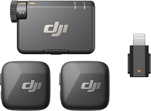 DJI Mic Mini (2TX + 1 RX + Adaptateur Lightning) pour iPh…