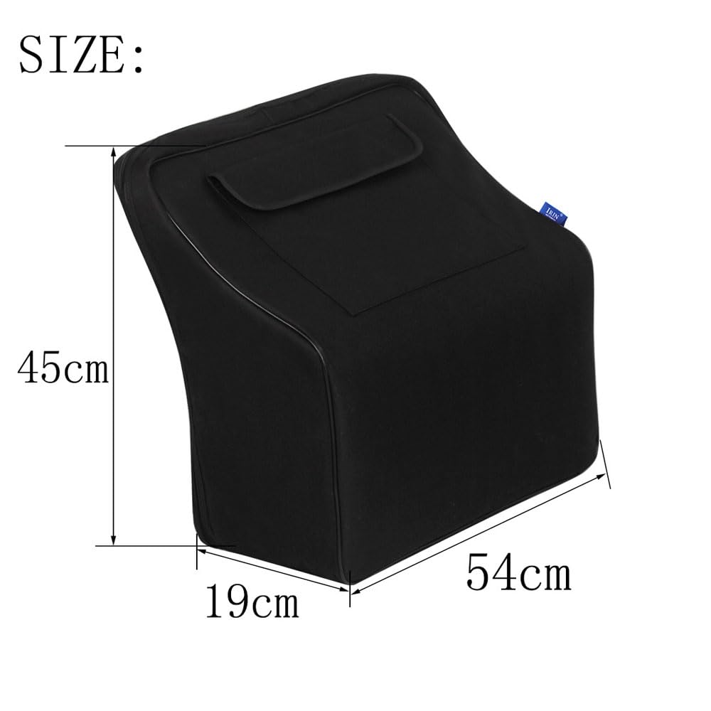 Bolsa de acordeón de tela Oxford, acolchada 48-120 Bass Piano Gig Bag Mochila con correas de hombro ajustable, bolsa de accesorios, estuche de acordeón, bolsa de transporte para instrumentos, negro