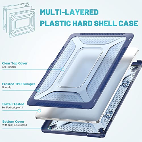 UESWILL Foldable Kickstand Case for MacBook Pro 13 inch 2025-2016 Release A2338 M2 M1 A2289 A2251 A2159 A1989 A1706 A1708 with USB-C - Image 4