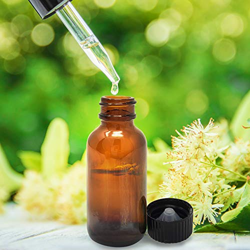 Amber Glass Bottles 1 oz (30 ml) Pack Of 12 Empty Refillable Bottles With Black Cap - Leakproof Essential Oils Bottle for Storage and Travel Bottles for Liquids4