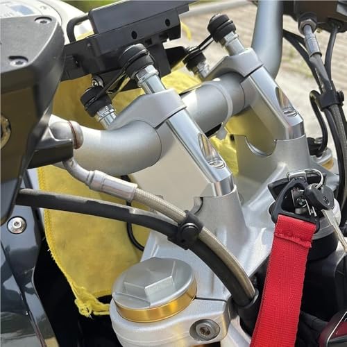 Elevadores de manillar para mitigar dolor de espalda en moto R1200R 2014 4