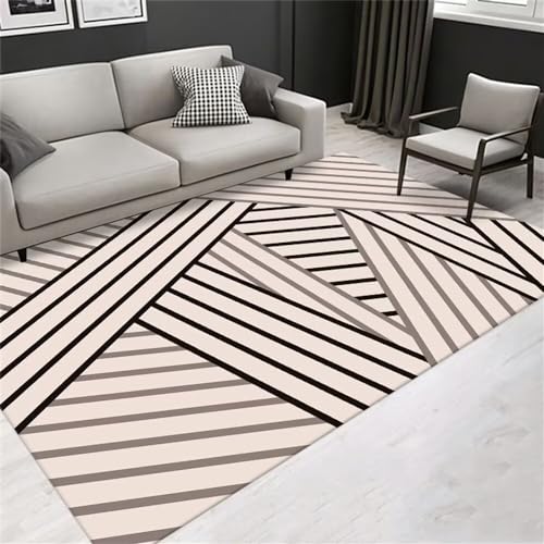 Tapis de chambre lavable moderne gris 50x80cm résistant aux taches