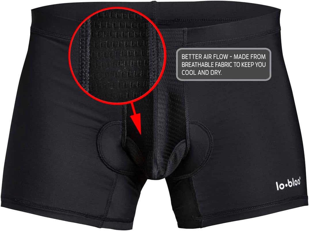 lobloo Men’s Athletic Protection Underwear Supporter, Padded with Compression, XS-XL