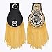 CM Fashion Star Tassel Link Chain Epaulet Shoulder Boards Badge, 1 Pair (Gold Tone(Style 2))