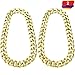 Produktbild 2 Stücke Hip Hop Gold Kette 32 Zoll Große Klobige Kette für Männer, Faux Gold Kette Halskette für Kostüm Schmuck Rapper Punk Stil (Chunky Necklace)