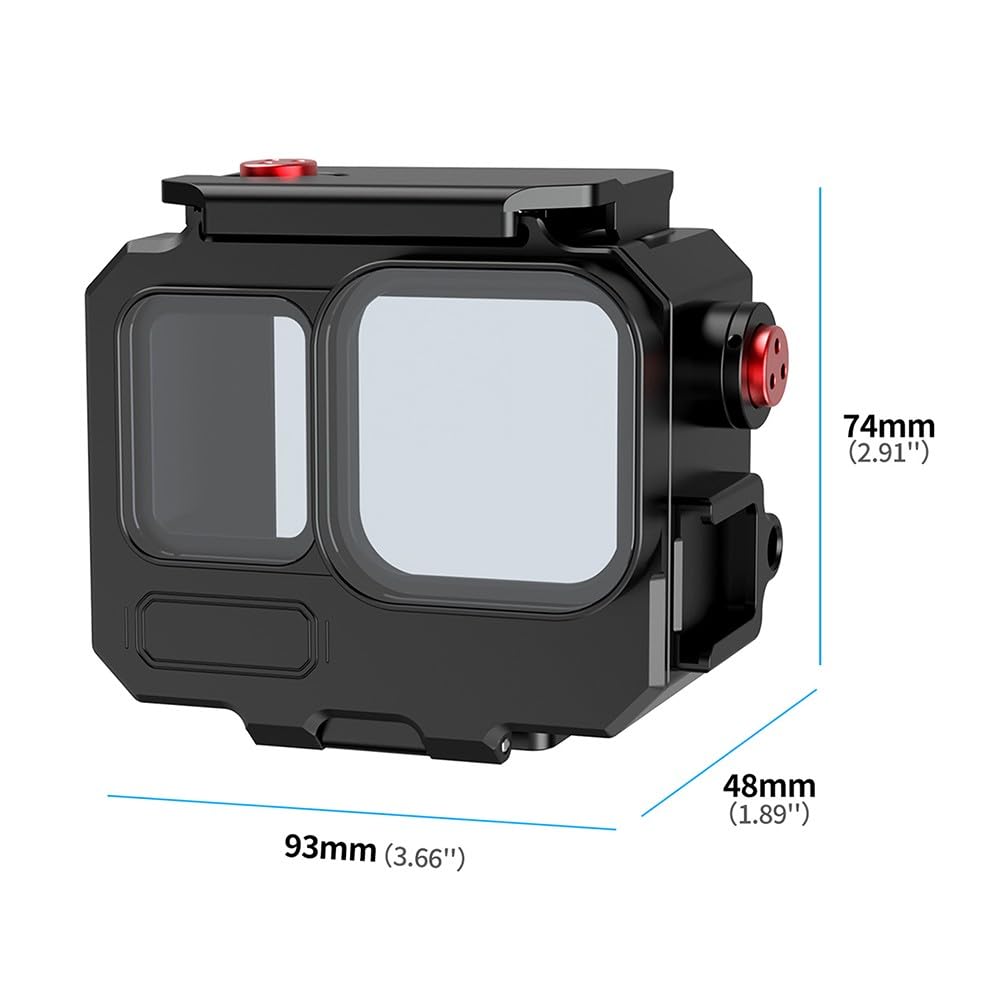 Custodia subacquea in metallo per Insta360 Ace Pro 2, custodia impermeabile in lega di alluminio da 80 m con sgancio rapido, supporto per scarpa fredda per fotografia subacquea e sport estremi