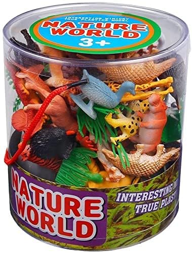 Set De 54 Figuras De Animales De Selva – 32 Animales, Vallas Y Árboles Para Juego Imaginativo Infantil