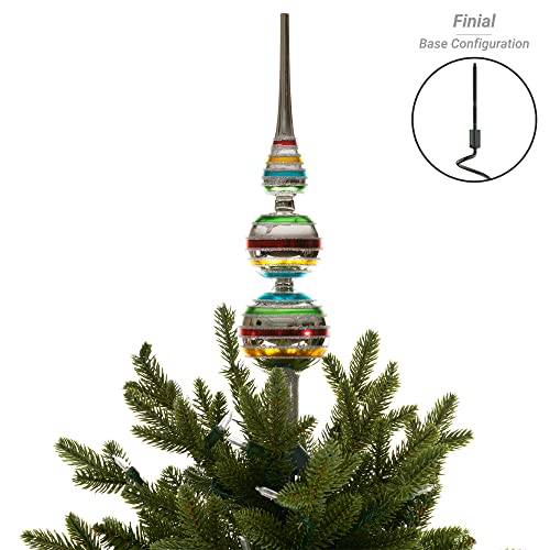[Christmas Tree Topper Holder] - Twist-On Holiday Universal Tree Topper Stabilizer Fits All Base Types- Metal Green Support Rod With Adjustable Attachments To Stabilize Seasonal Treetop Ornaments #TOP5