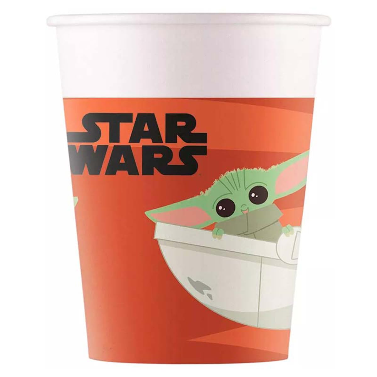 Procos Star Wars Mandalorian Baby Yoda Disposable Paper Cup, 8 Count, 200ml