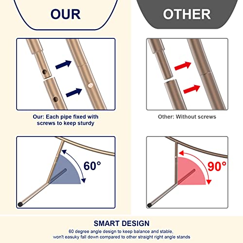 Fikowo Round Arch Backdrop Stand Kit - 7.2Ft Large Golden Metal Circle Balloon Arch Frame With Base For Wedding Baby Shower Birthday Party Decoration #TOP2