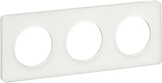 Odace Touch - Placa transparente (3 puestos), color blanco y verde