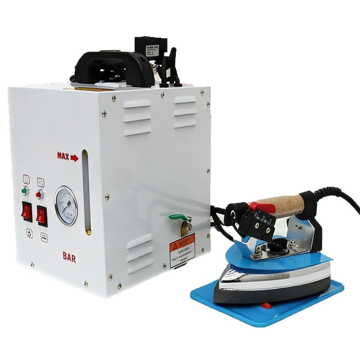Ferro da Stiro Elettrico a Vapore, Attrezzatura Professionale per Stiratura con Serbatoio da 4L, Temperatura Regolabile, Ideale per Stiratura Professionale e Lavanderia