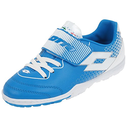Lotto Unisex-Kinder Spider 700 Xv Tf Jr S Futsalschuhe, Blau (Blu ATL/Wht 010), 31 EU