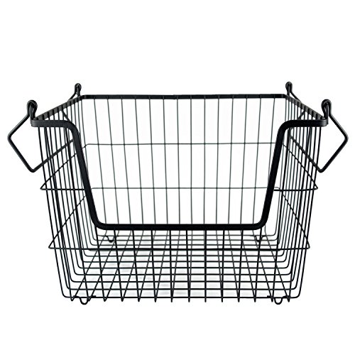 DII Stackable Metal Utility Storage Bin for Heavy Duty Use In Office, Craft