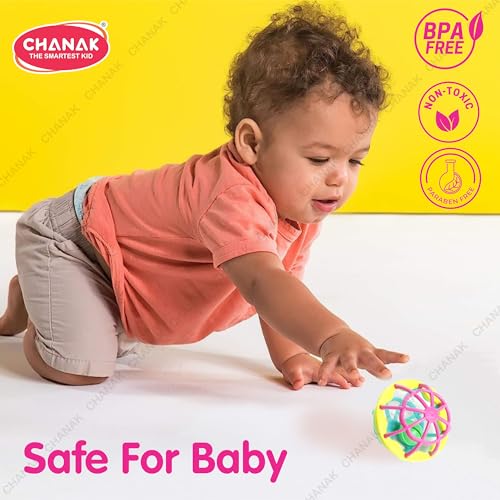 Image of Chanak Silicone;Plastic Baby Kinder Rattle Set for 0-6 Months Old Baby, Non-Toxic, 100% Bpa Free, Infant Grab, Spin & Shake Rattles, Colorful Rattles with 8 Pcs, Bis Approved, Multi,Multicolor