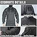 Men's Tactical Shirts Military Combat Shirt，1/4 Zipper Long Sleeve Ripstop Top for Outdoor Paintball Airsoft Grey XXL