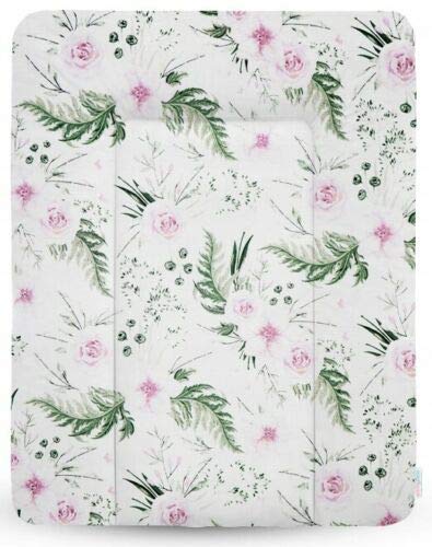 BABYMAM Baby Changing Mat 100% Cotton Padded Soft Nursery for Unit (Garden Flowers) — image 1