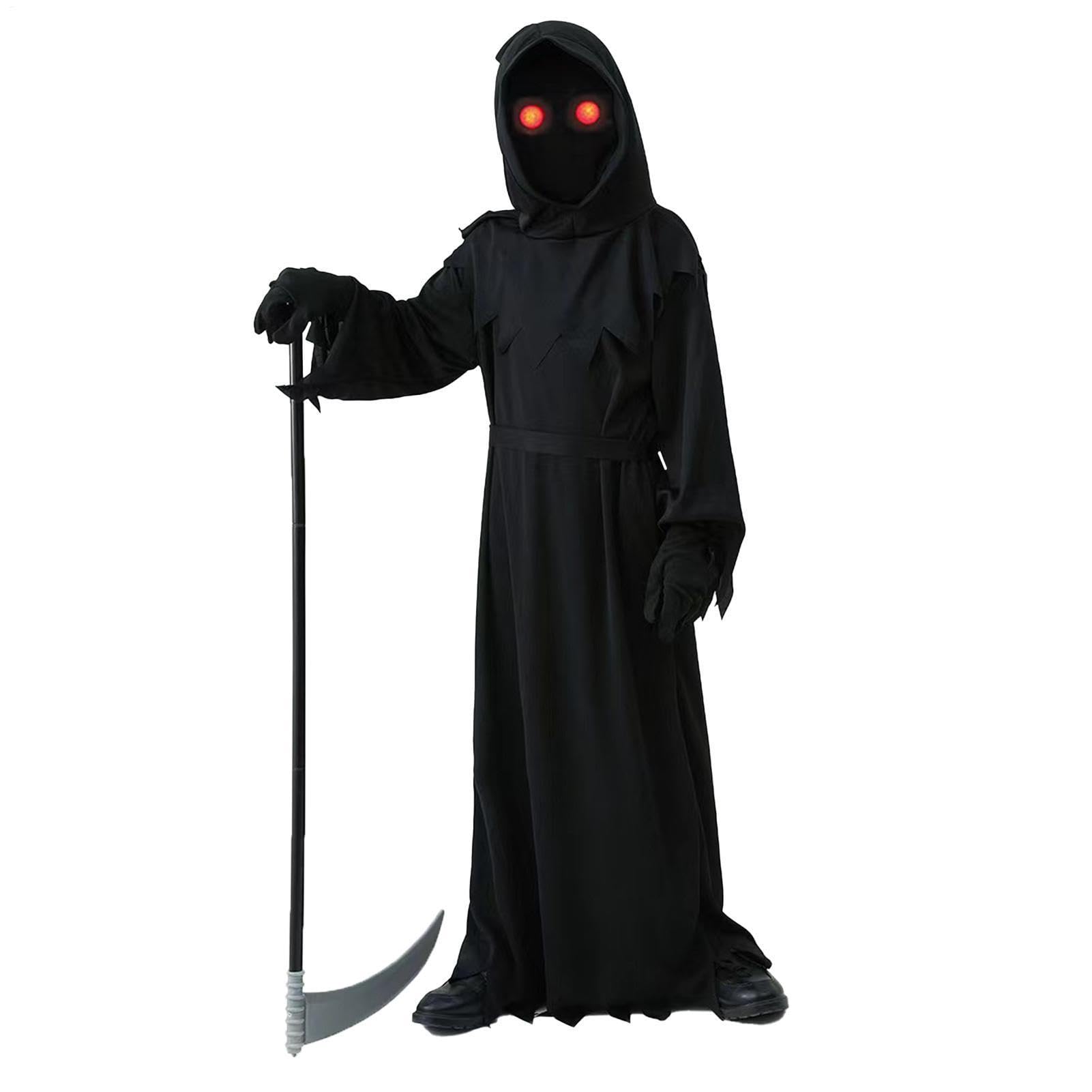 Kostium Kosiarza dla Dzieci Kostium Żniwiarza Role Play | Strój Cosplay Halloween dla Dziewcząt Cosplayerek Karnawału Występów Scenicznych Wydarzeń Tematycznych Balów Maskowych