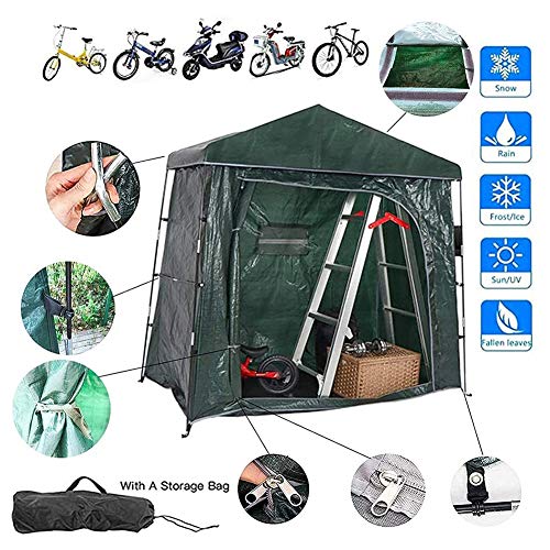Abri de jardin pour vélo vert idéal pour ranger la cour - 4