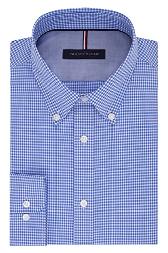 Tommy-Hilfiger-Mens-Dress-Shirt-Regular-Fit-Non-Iron-Gingham