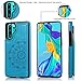 Asuwish Compatible with Huawei P30 Pro Case and Tempered Glass Screen Protector Cell Accessories Card Holder Slot Stand Kickstand Flip Folio Wallet Phone Covers for Hawaii P30Pro P 30 Pro30 Blue