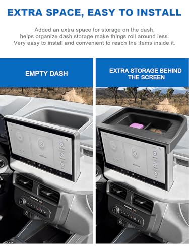 Image of CDEFG 2025 2026 Ford Maverick Center Console Dash Screen Organizer 13.2-Inch Dashboard Behind-Screen Storage Box Truck Accessories
