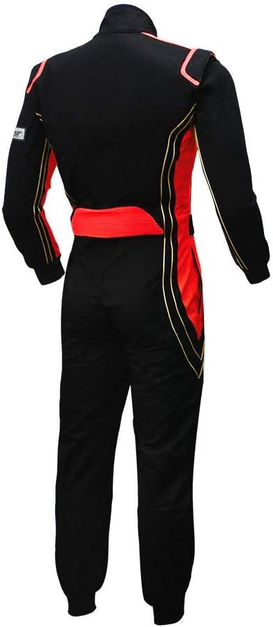 jxhracing RB-CR014 One Piece Auto Go Karts Racing Suit Red Large : Automotive