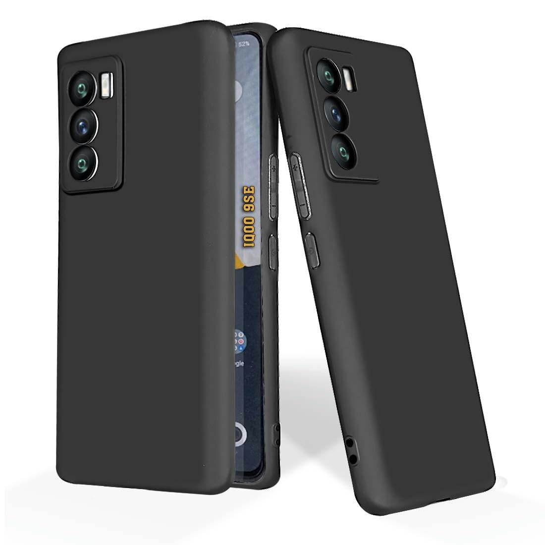 PrintWhiz Soft Silicone Mobile Back Cover Compatible with iQOO 9 SE 5G | Shockproof Protective Case/Cover with Full Edge Protection (Plain Black)($BL-IQO-9SE-000) (B0CSSZB64L) Amazon Price History, Amazon Price Tracker