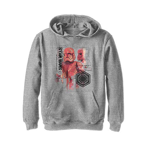 Sweat à capuche Star Wars fille pull gris Sportlich Heather avec motif Red Trooper