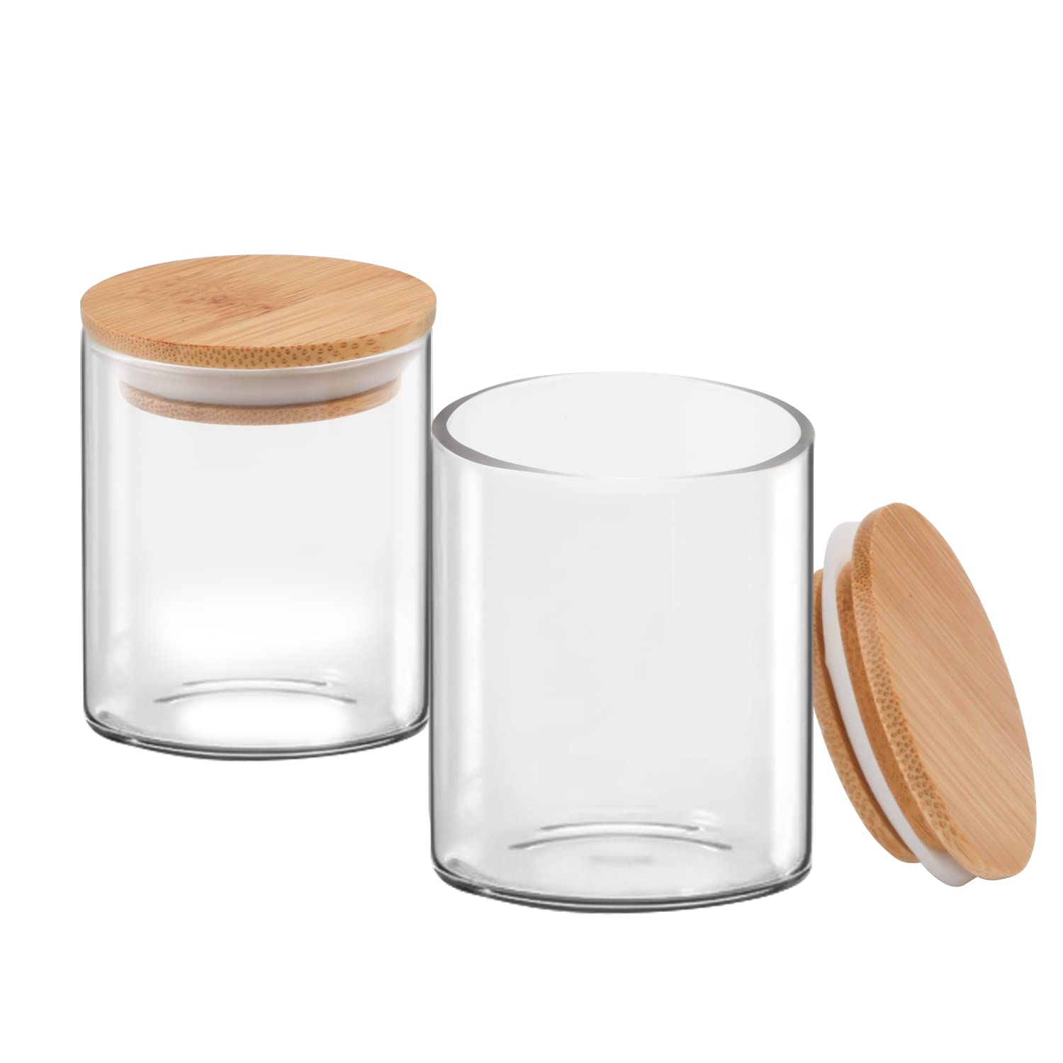 2 Pack Glass Dappen Dish Acrylic Liquid Powder Dappen Dish Cup Container Mini Tea Coffee Spice Candy Beads jewelry Storage Jar (60ml/2oz) 60ml/2 Ounce