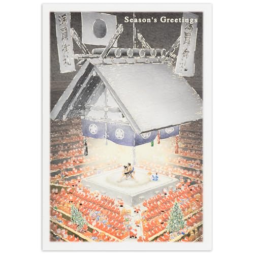 ミニサンタ グリーティングライフ クリスマス カード 和風 相撲 SJ-32