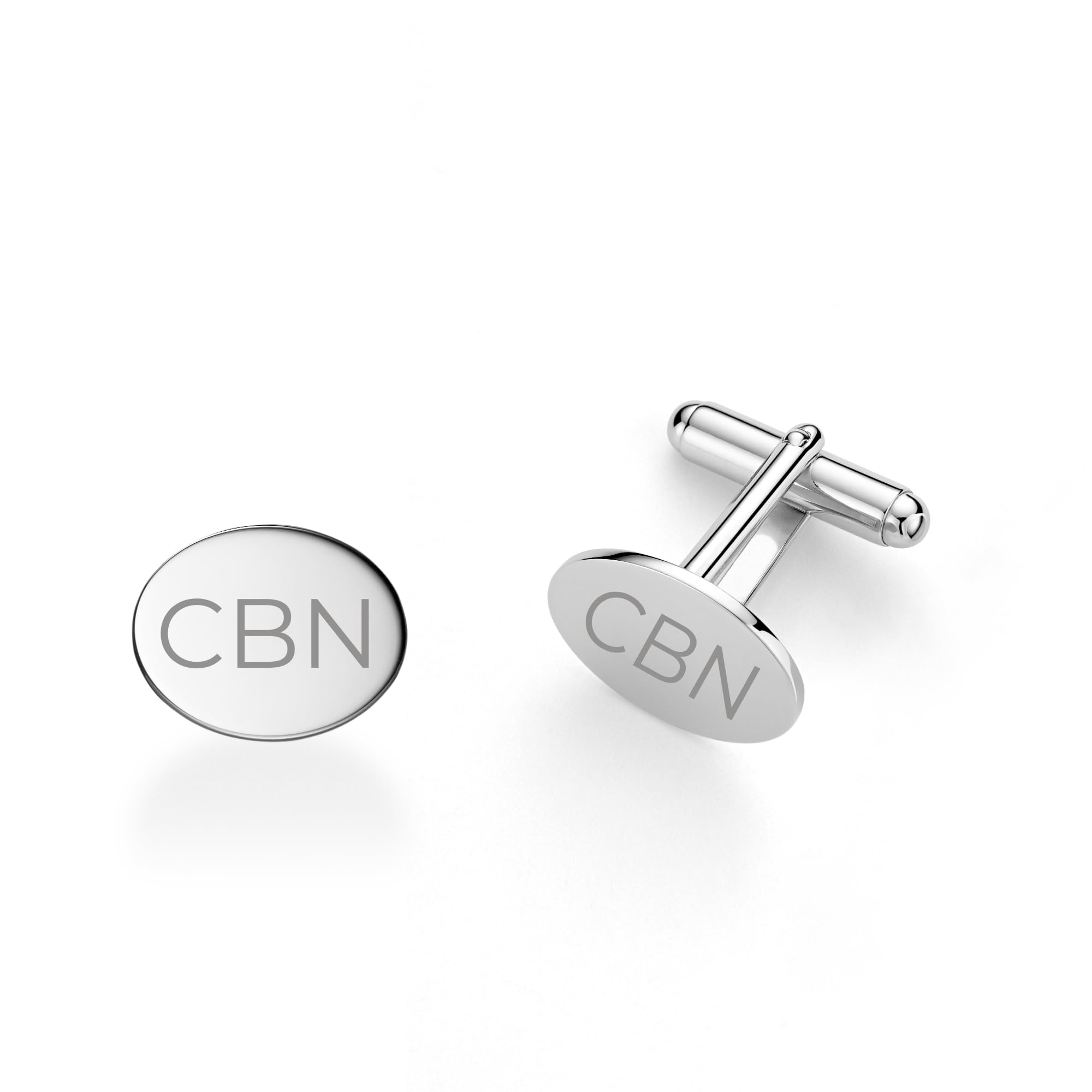Sterling Silver Cufflinks for Men Personalized with Engraved Initials or Name Gift for Men - Made in Italy