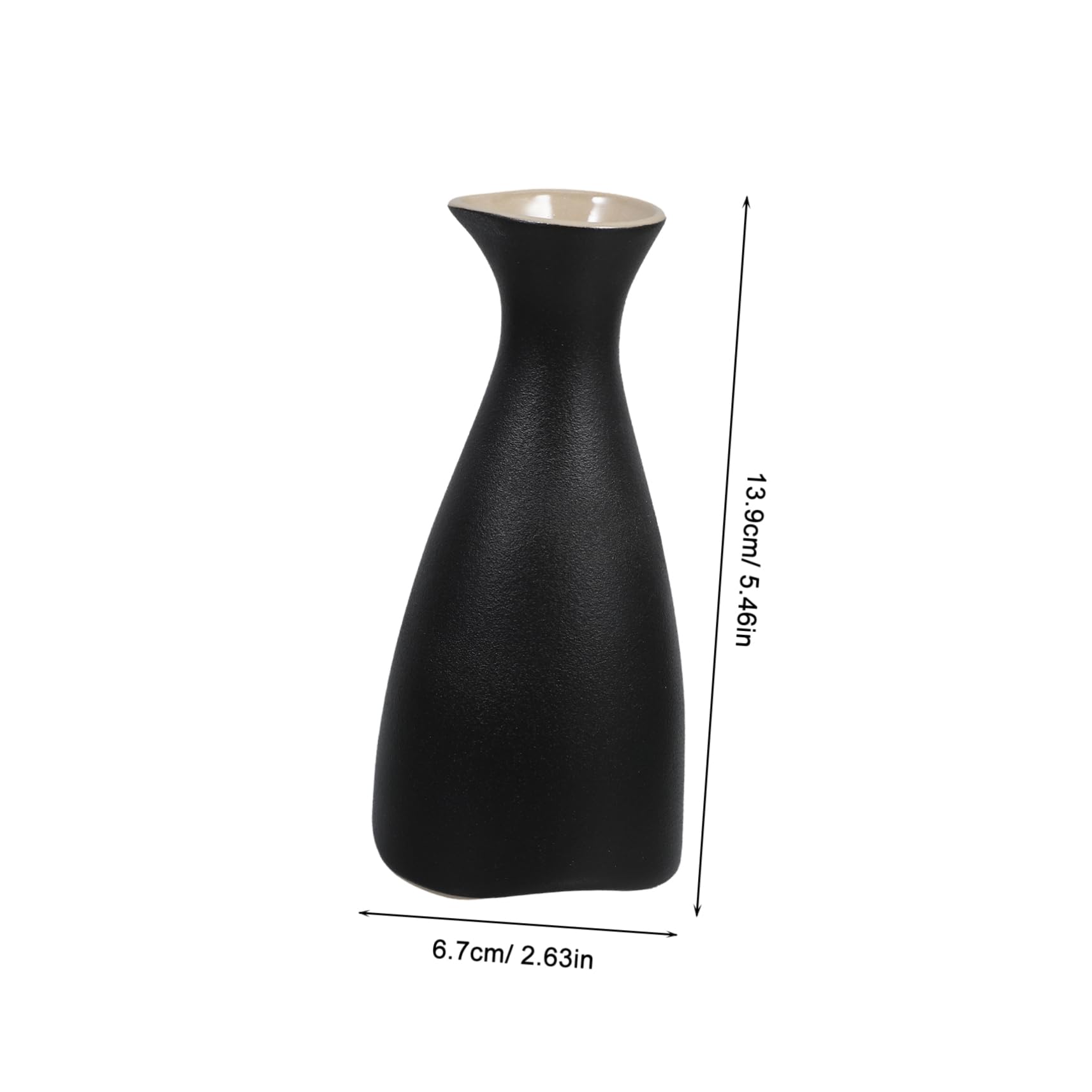 Keramik Sakeflasche und Becher Satz 1 Satz 175ml Schwarz