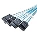 CableCreation SFF-8644 to 4 Sata 7 Pin Cable, External Mini SAS HD SFF-8644 to 4 Port SATA Cable, Hard Disk Data Server Raid Cable 1 Meter/ 3.3 FT