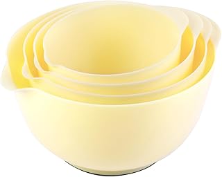 BoxedHome Nesting Plastic Mixing Bowl Set, 4 Piece Mixing Bowl Set with ...