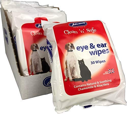 Lingettes yeux et oreilles Johnson's Veterinary pour éliminer les traces de larmes