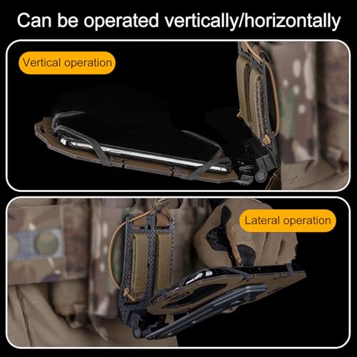 Support téléphone tactique Molle chest mount pliable ajustable tan