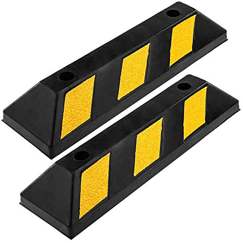 PrimeMatik - Tope de suelo para ruedas de parking aparcamiento de goma...