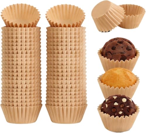 SKY-TOUCH 500PCS Mini Cupcake Liners Muffin Linner Mini Muffin Truffle Cases Greaseproof Cupcake Liners Non Stick Chocolate Paper Candy Wrappers for Party Birthday Christmas Bottom size 5cm