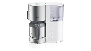 Braun IDCollection KF 5105 WH - Cafetera de filtro con AromaSelect y termo de 10 tazas, 1000 W, color blanco y acero inoxidable