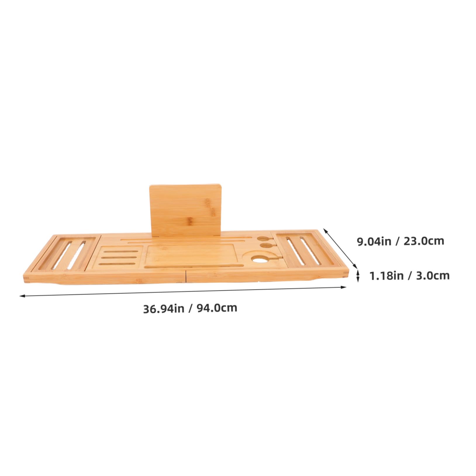 MUCKLILY Expandable Bathtub Tray Design Elegant Bath Organizer for Versatile Bath Table for Relaxing Bathroom
