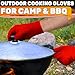 Heat Resistant Gloves for Cooking & Grilling – Aramid Oven Gloves with Fingers, Lightweight BBQ Gloves with Cotton Lining, Non-Slip, 9.45