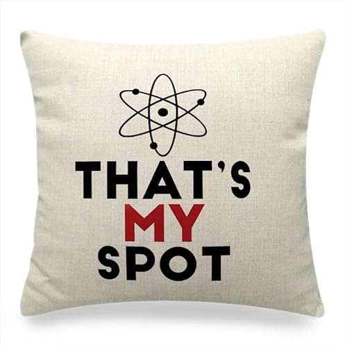 ZFENGYYUAN Sheldon Cooper Big Bang Theory Linen Cushion cover TV Series Men Kids THAT'S MY SPOT Pillowcase Without Insert No stuffing 45x45cm home decor sofa car beddingroom