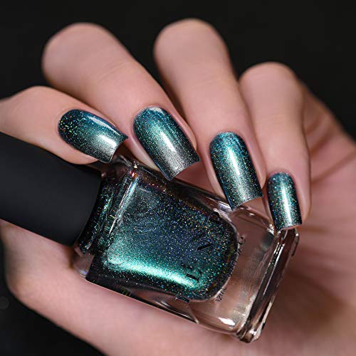 Image of ILNP Stardust (H) - Unique Silver to Teal Holographic Ultra Chrome Nail Polish