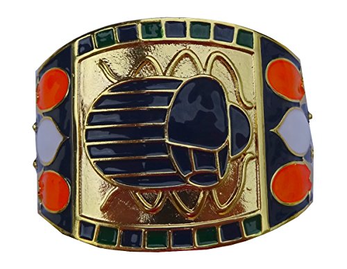 Trés beau et Surprenant Bracelet Jonc Egyptien du Roi TUT émaillé et plaqué Or 24 carats. Vraiment un très beau bijou