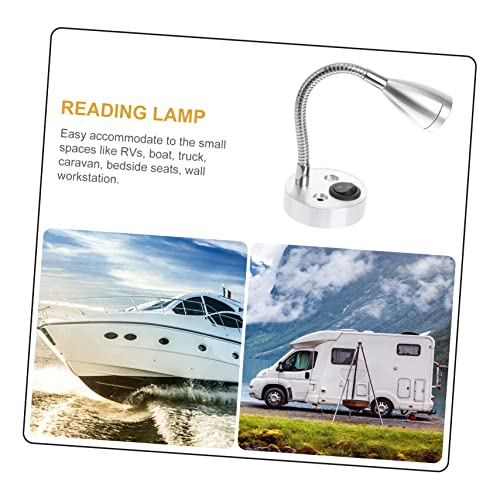 Uonlytech 2Pcs LED Bedside Reading Lights Flexible Gooseneck Lamps for Bedroom Home Office Light Rv Bedroom Lighting Stylish Compact Design