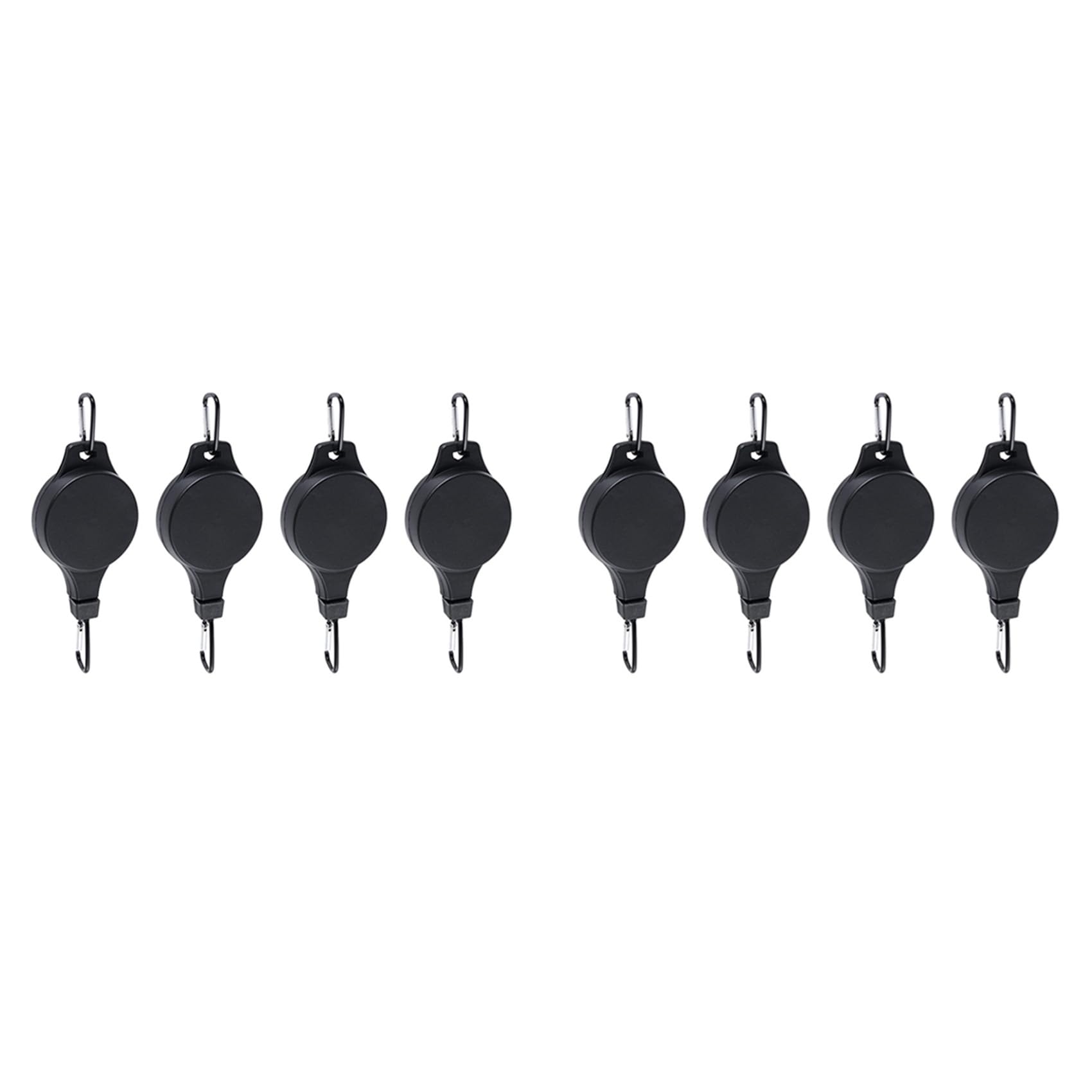 Hndhbfgrt Plant Pulley Retractable Hanger Plant Pulley Adjustable Height Wheel for Hanging Plants Indoor(8PCS) BLACK
