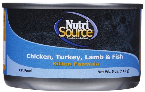 Nutri Source Chicken, Turkey, Lamb and Fish Kitten & Cat Food (5-oz, case of 12)