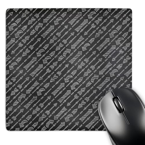 3D Rose "Arrows Pattern On A Chalkboard Background" Matte Finish Mouse Pad - 8 x 8" - mp_239968_1